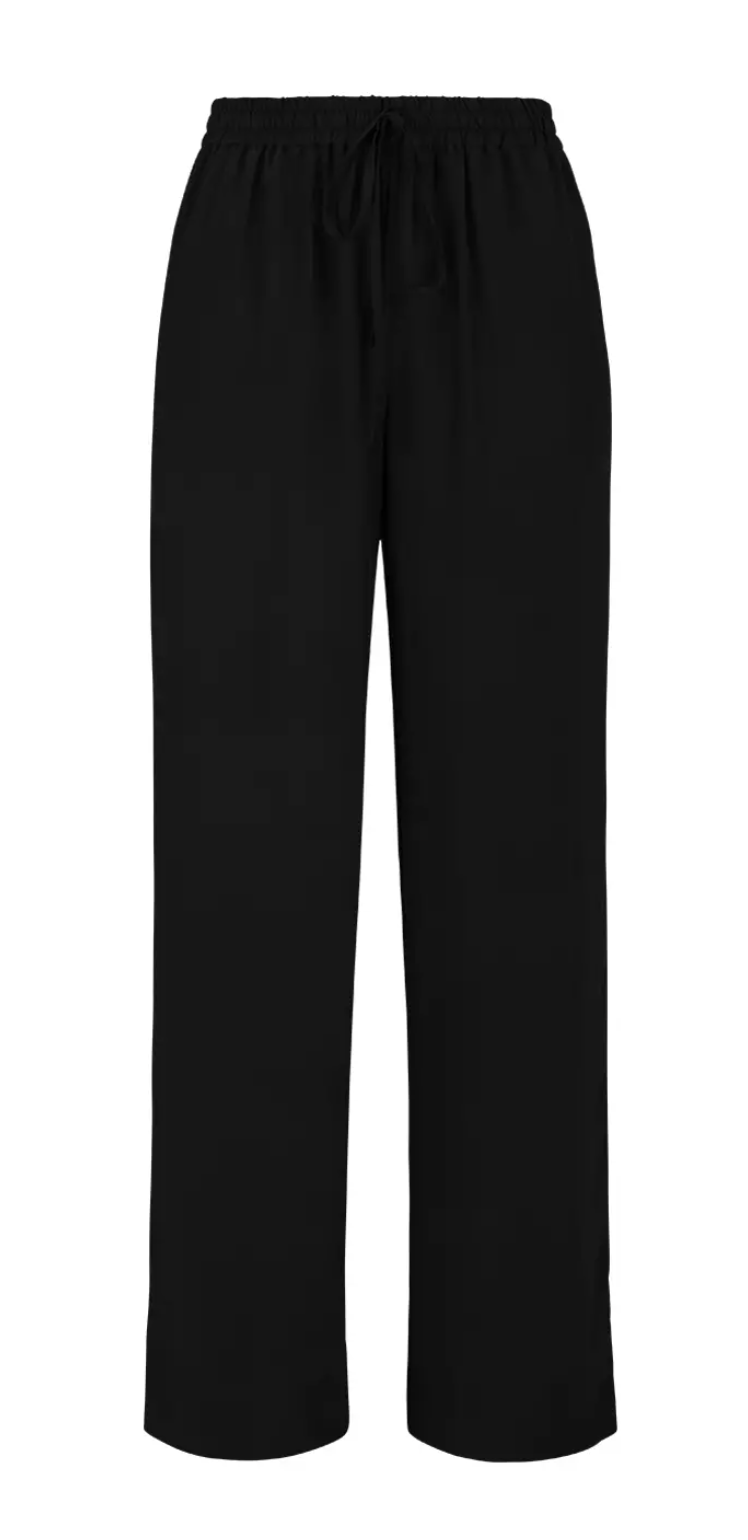 P.A.R.O.S.H Sofia Silk Trousers in Navy