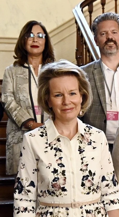 Queen Mathilde attends Brussels Urban Summit 2023 power lunch