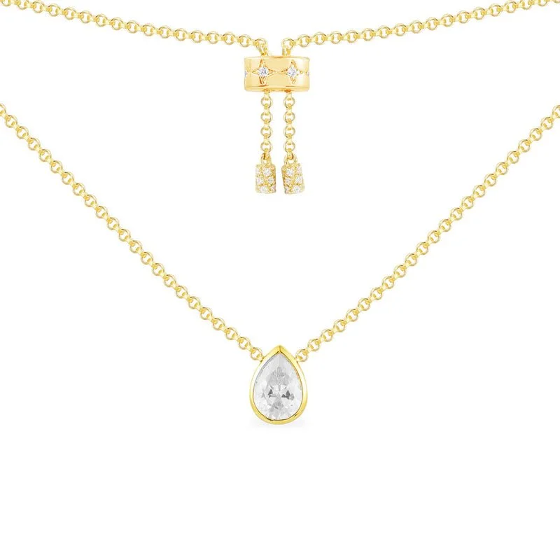 APM Monaco Soleil Water Drop Necklace