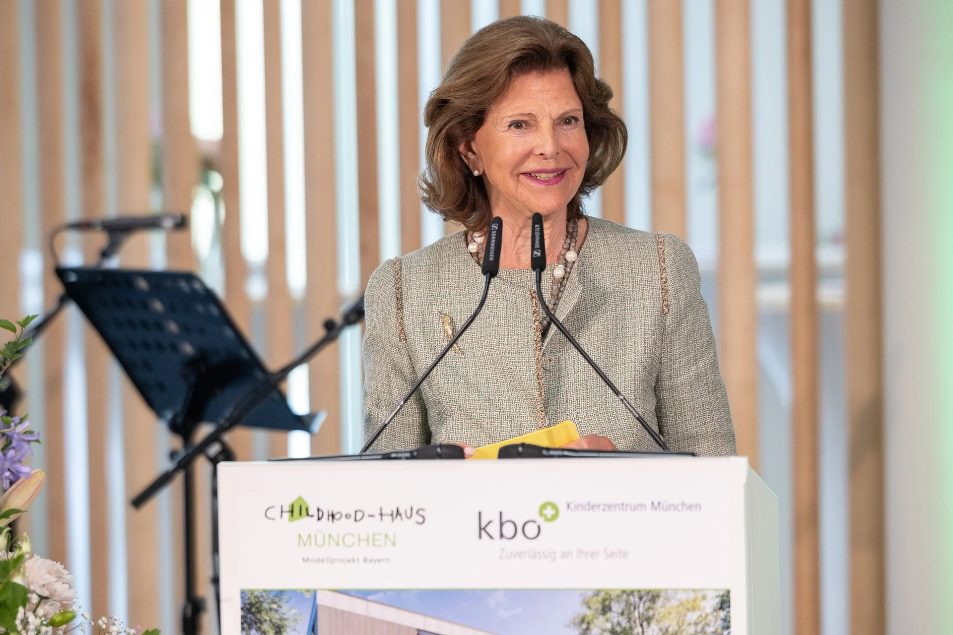 Queen Silvia attends opening of a Childhood House in Munich