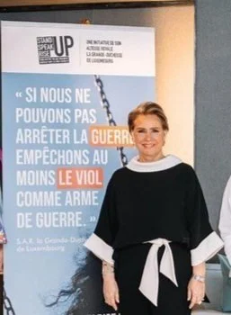 Grand Duchess Maria Teresa receives donation for Stand Speak Rise Up!