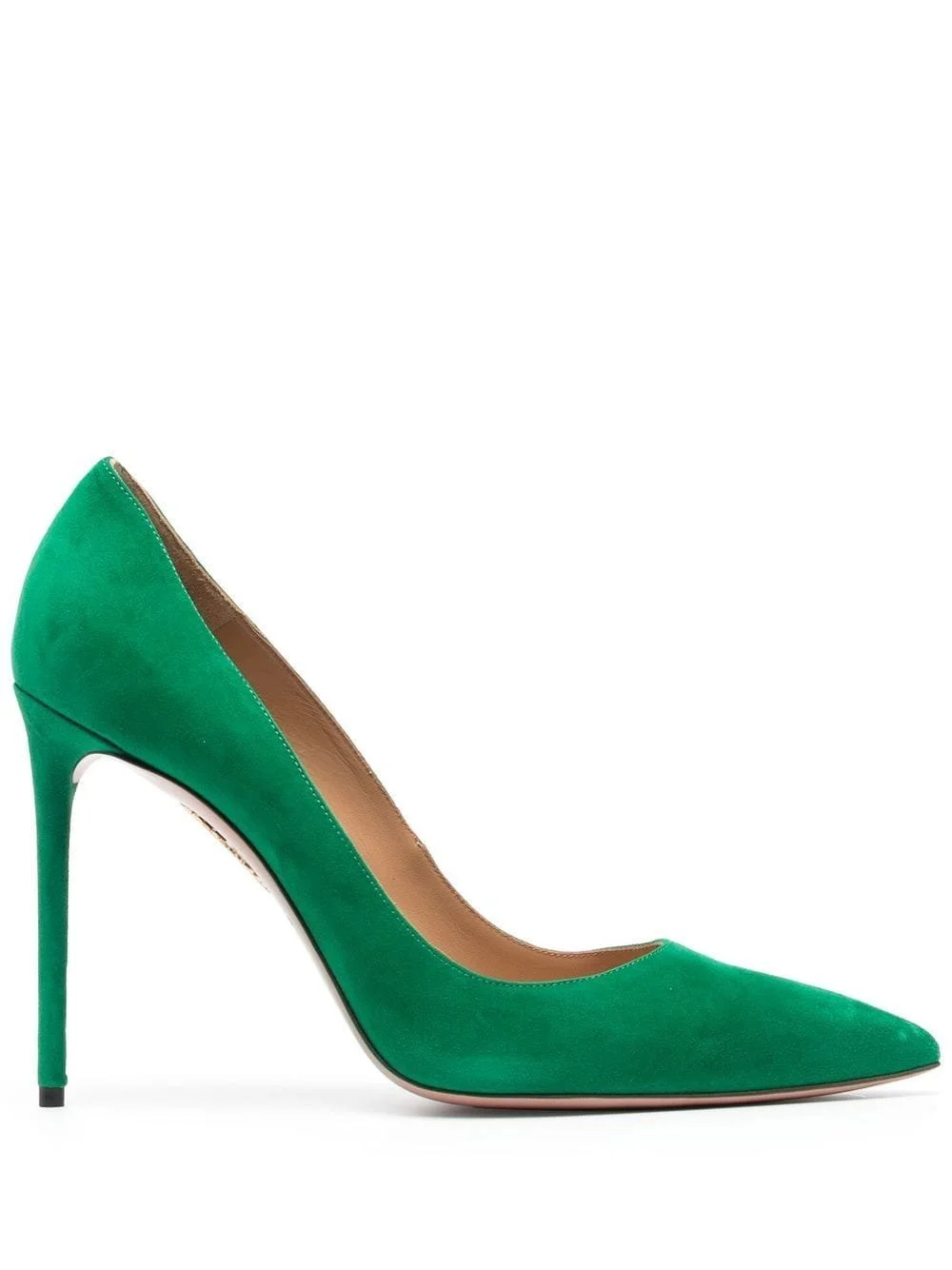 Aquazzura Purist 105 Pumps in Green Suede
