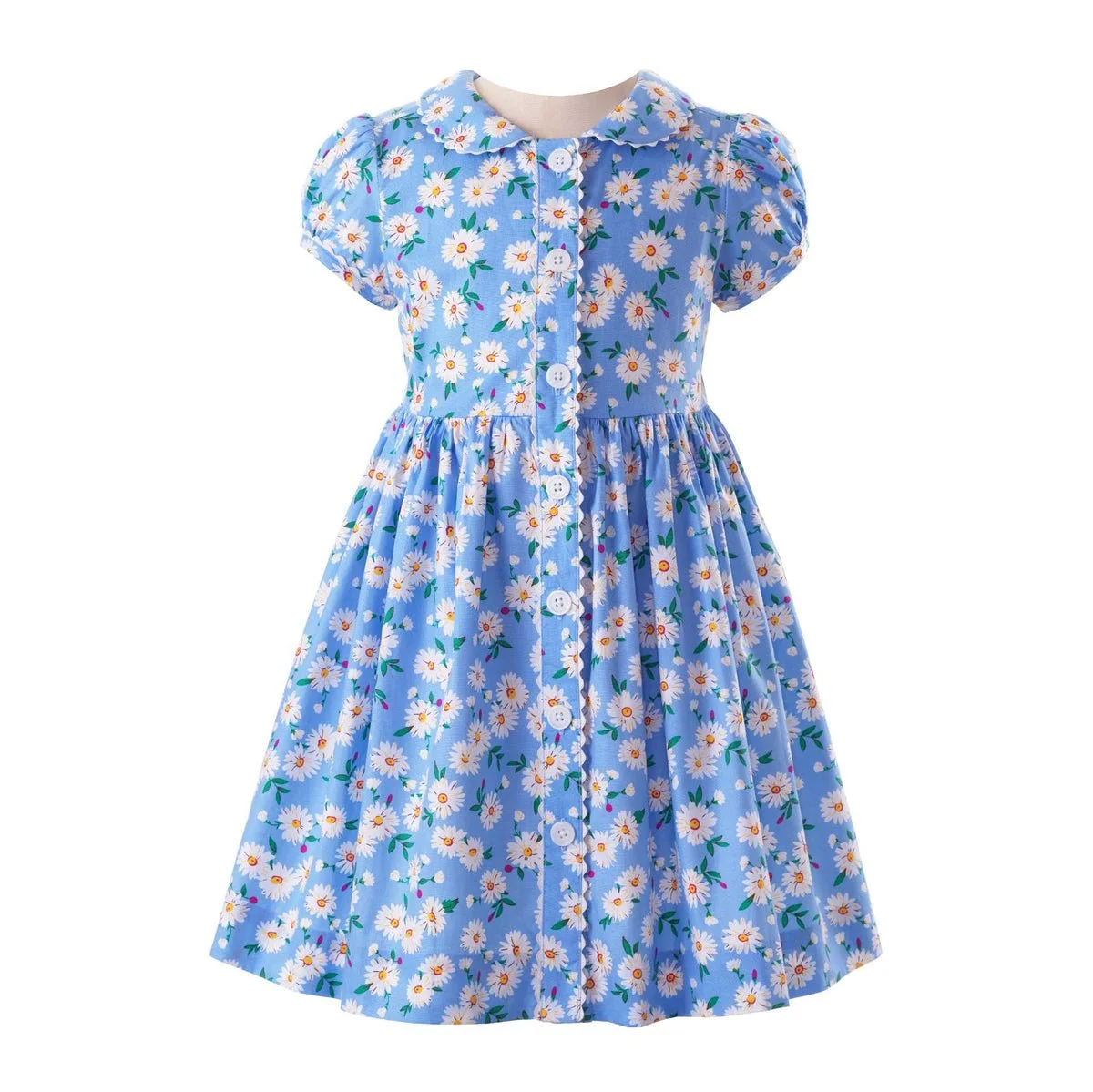 Rachel Riley Blossom Button-Front Dress