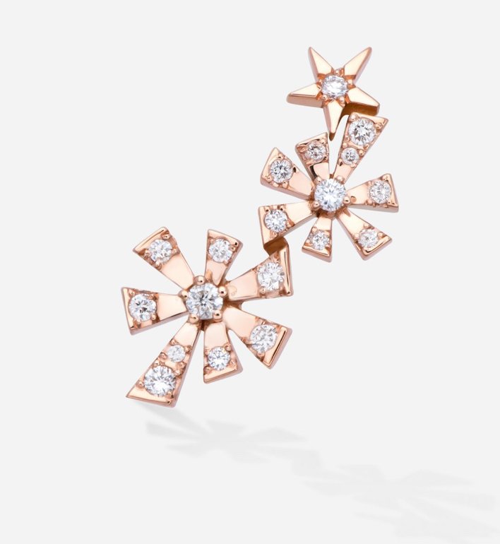 Gold & Roses Luzia 2 Stars Earring