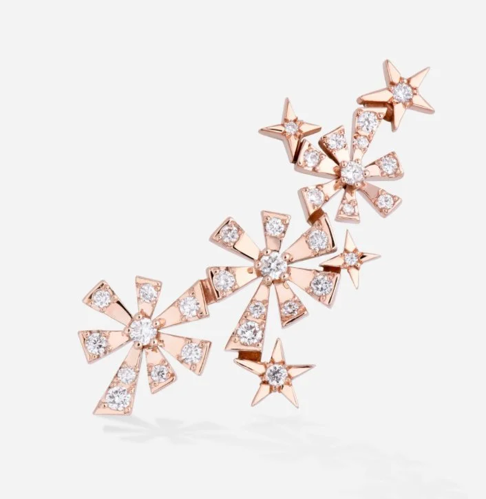 Gold & Roses Luzia 3 Stars Earring