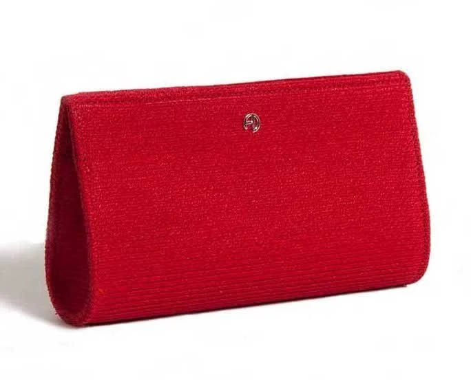 Fabienne Delvigne Colette Clutch in Raspberry