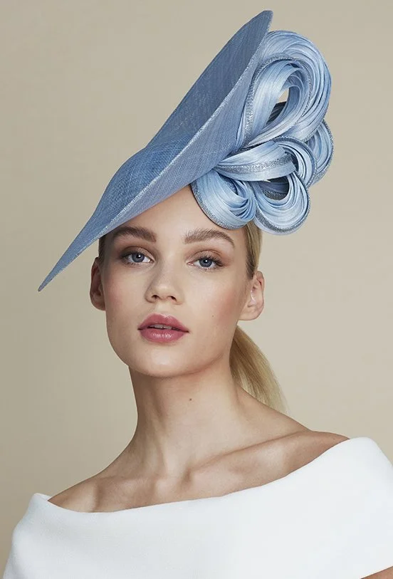 Juliette Botterill Bow Detail Sidesweep Hat in Green