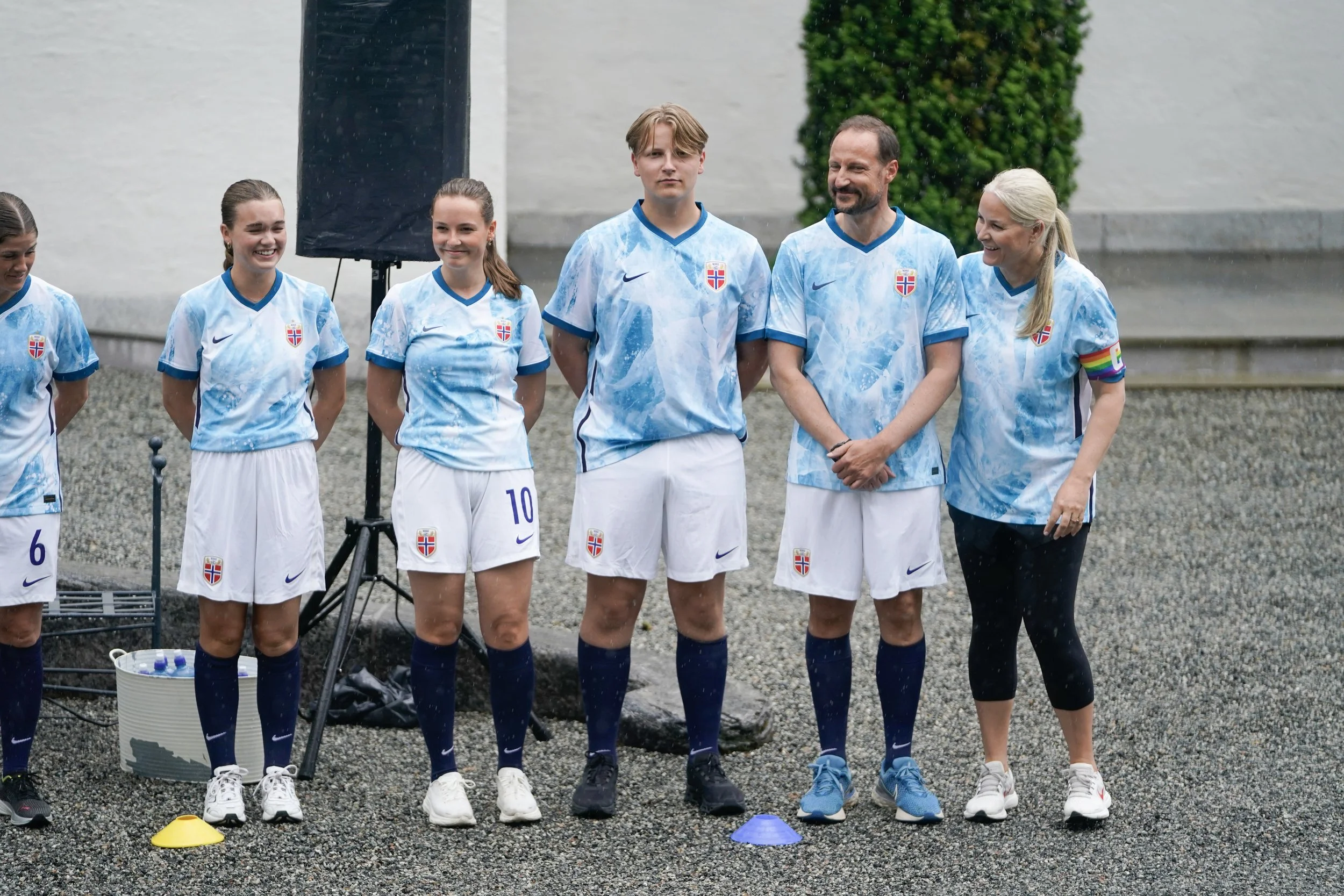 Norwegian Crown Prince Family hosts Friendly Football Match at Skaugum