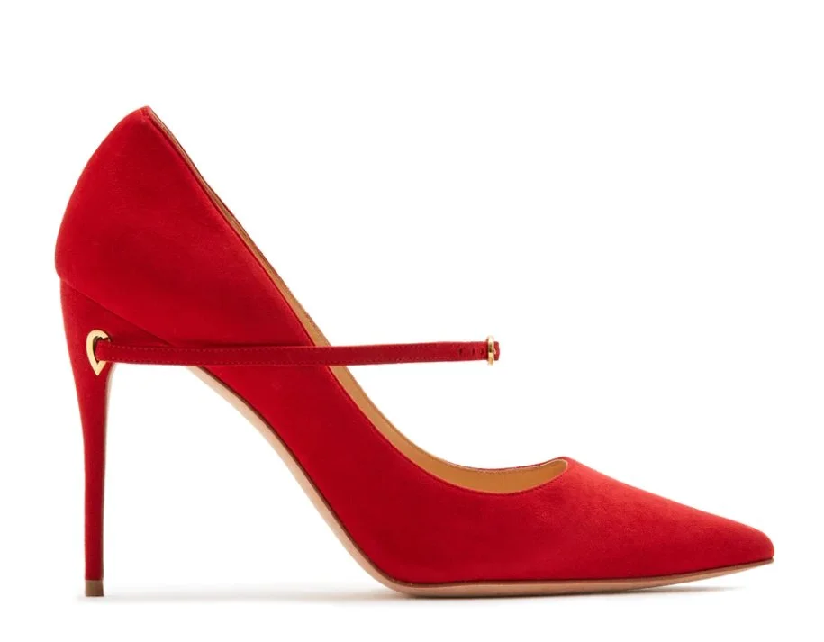 Jennifer Chamandi Lorenzo 105 Pumps in Red Suede