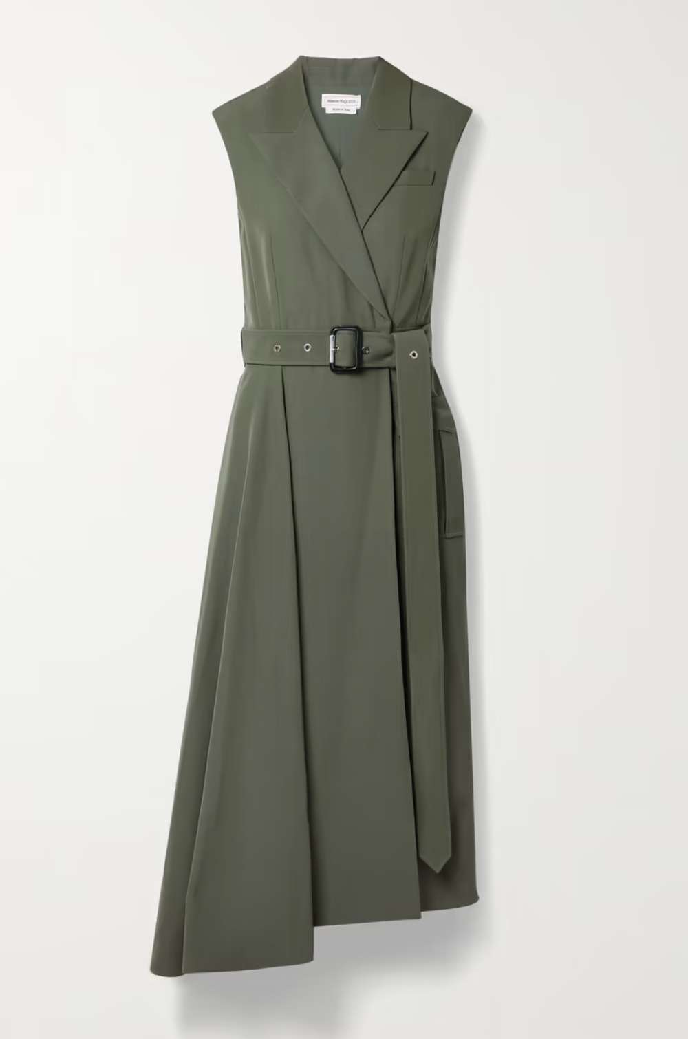 Alexander McQueen Belted Asymmetrical Trench Midi Wrap Dress  UFO No More