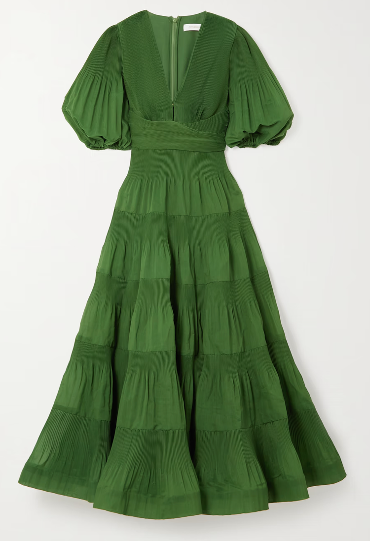 zimmermann lucky plunge midi dress LUCKY LACE PLUNGE MIDI DRESS