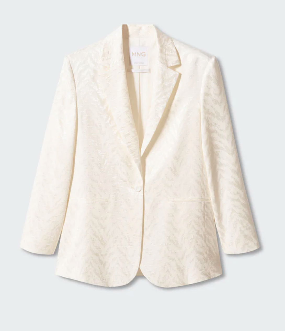 Mango Natalie Jacquard Suit Jacket