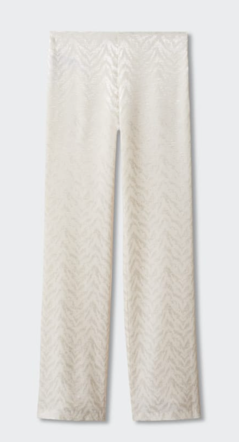 Mango Natalie Jacquard Suit Trousers
