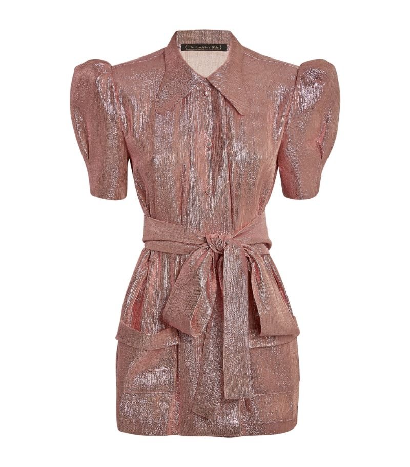 The Vampire's Wife Persuasion Blouse in Pink Gold Lamé.jpg