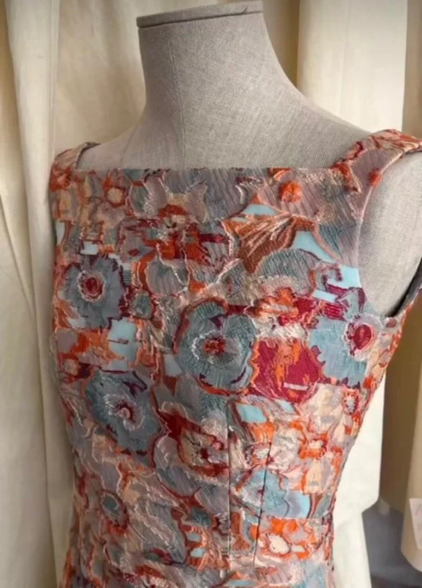 Diego Estrada Printed Silk Jacquard Dress