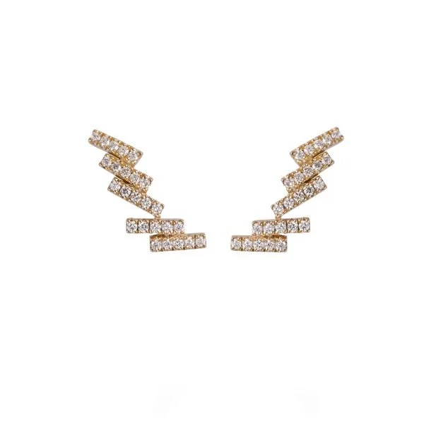 Gold & Roses Skyline Crawler Earrings
