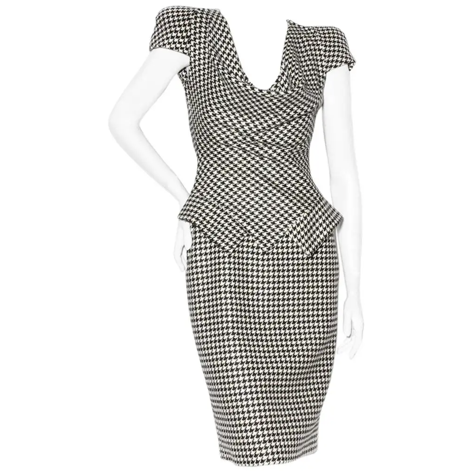 Alexander McQueen 2009 Houndtooth Dress