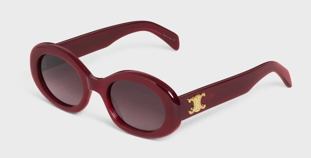 Céline Triomphe 01 Sunglasses in Milky Burgundy — UFO No More display picture 1