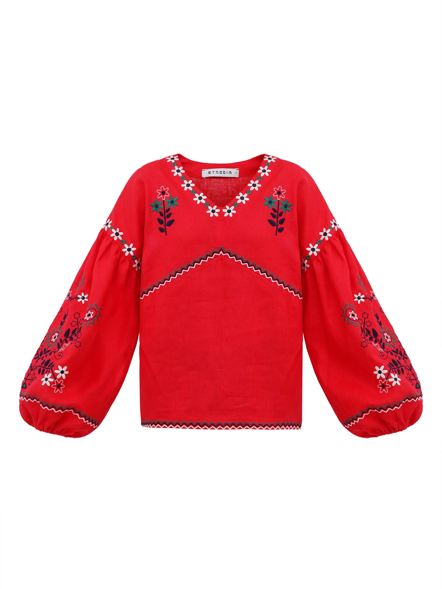 Etnodim Floral Embroidered Shirt