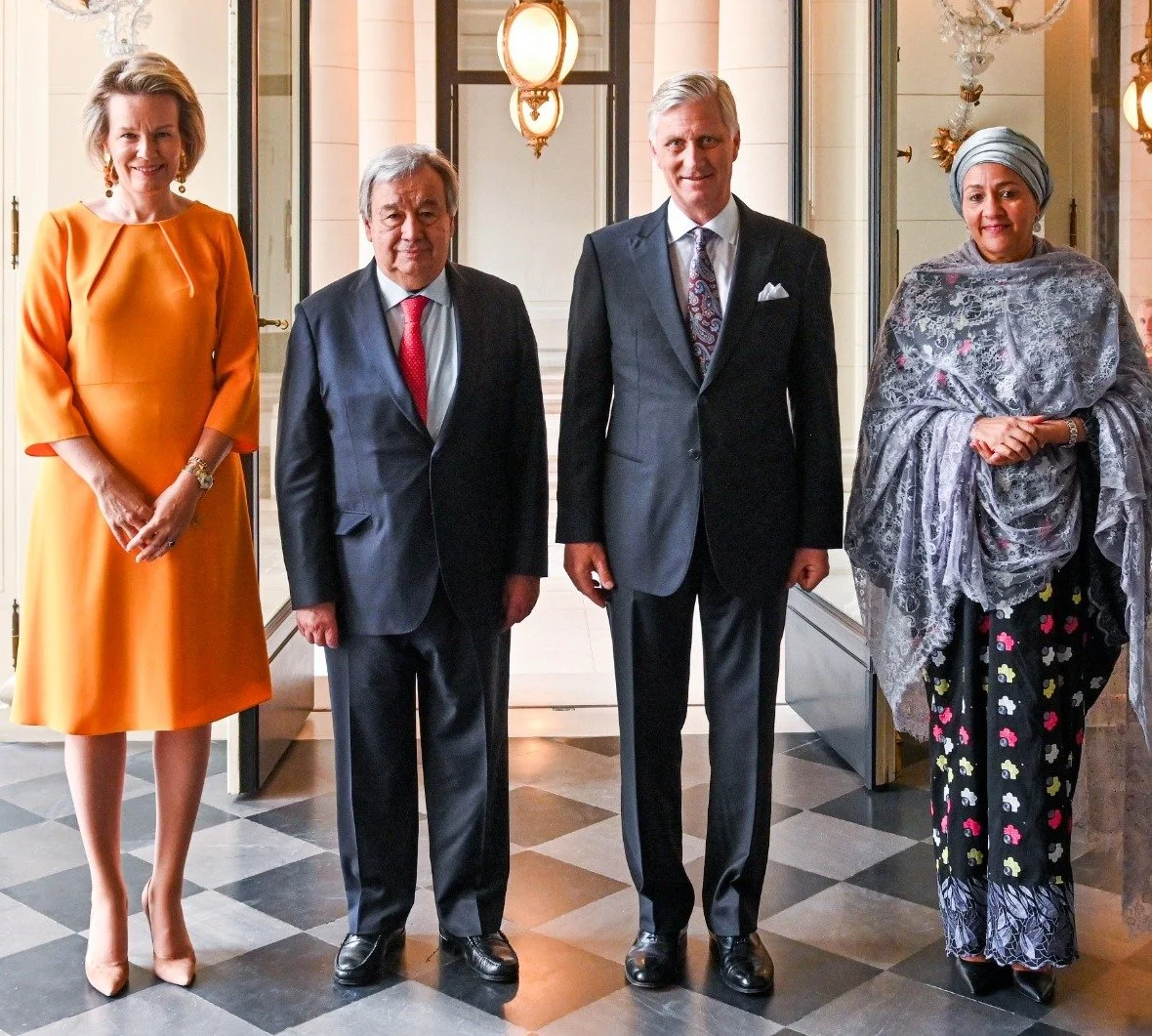 King Philippe and Queen Mathilde meet UN Secretary-General and Deputy Secretary-General