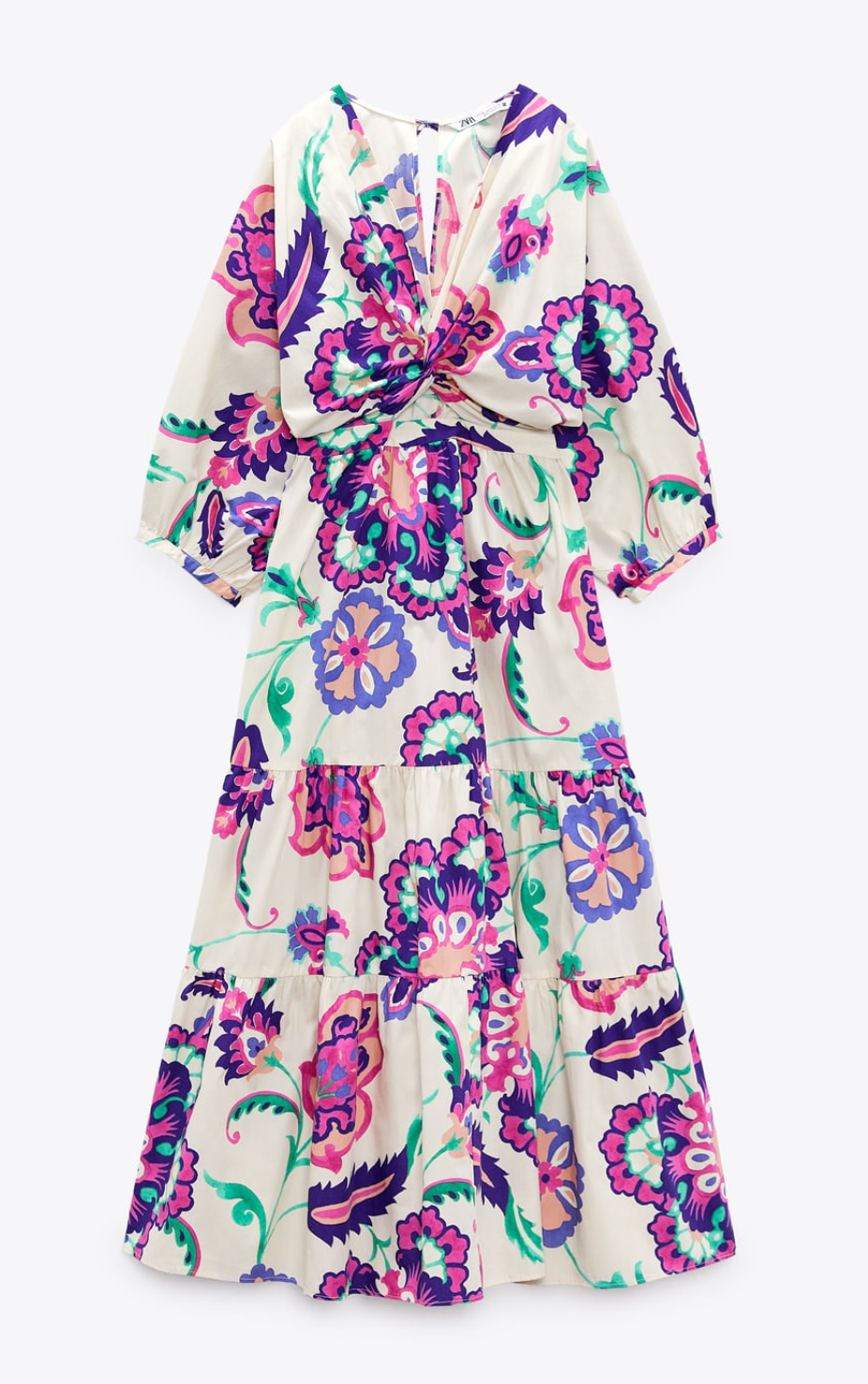 ZARA Womens Printed Midi Dress (Multicoloured 7) in Pune at best price by  India Cloth House - Justdial