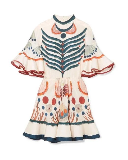 Chloé Ruffled Printed Silk Mini Dress — UFO No More