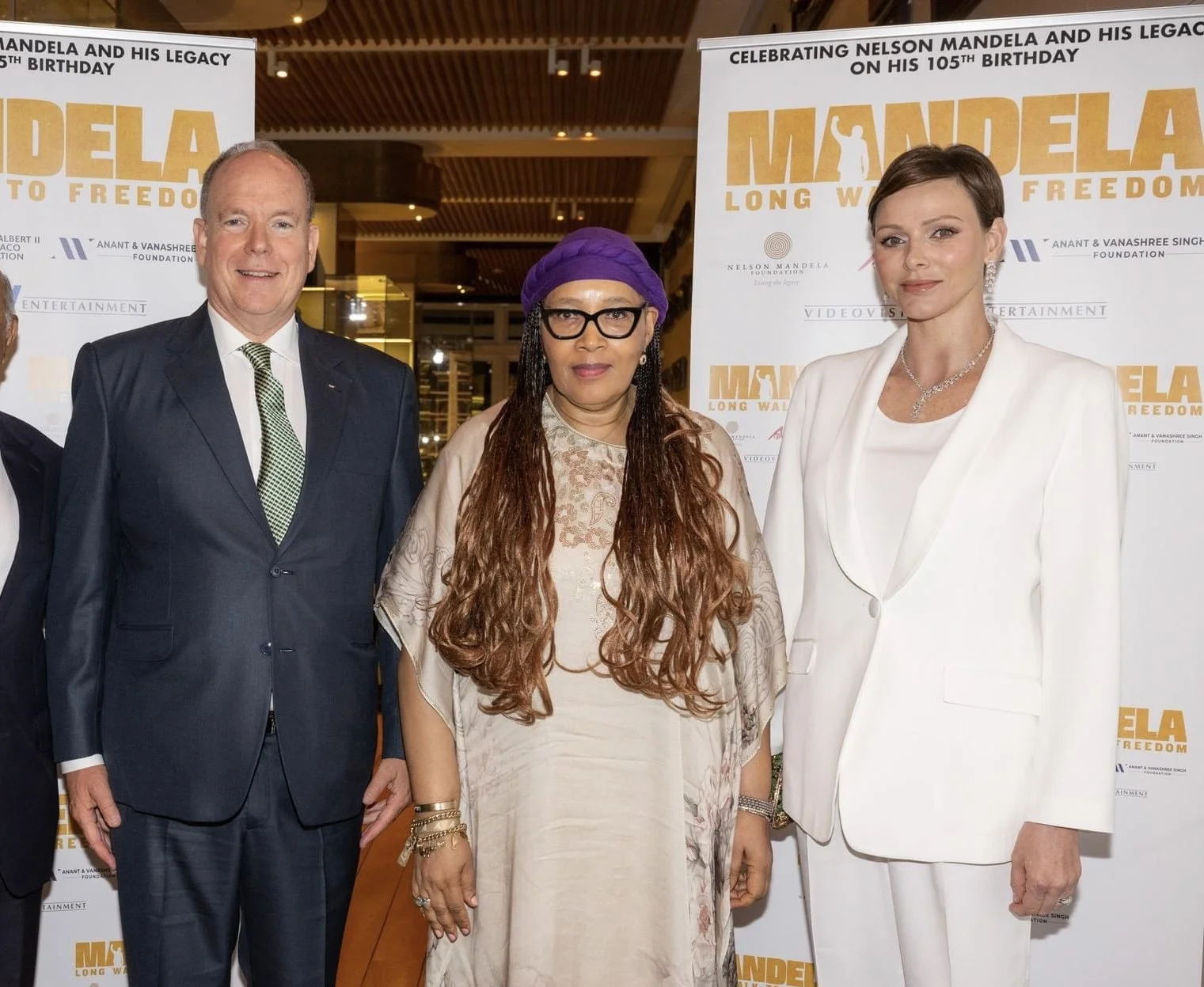 Prince Albert and Princess Charlene attend Nelson Mandela Foundation gala dinner