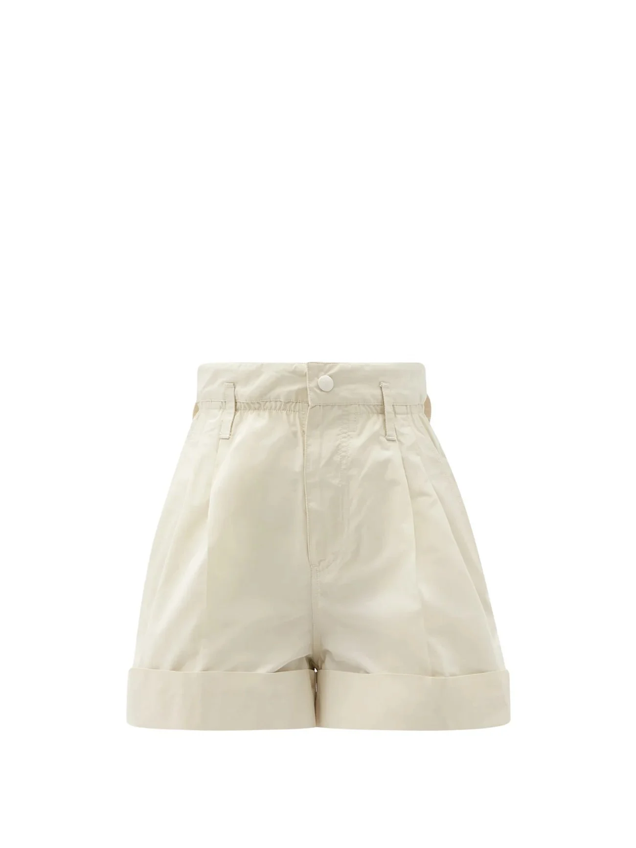 Moncler High-Rise Faille Shorts