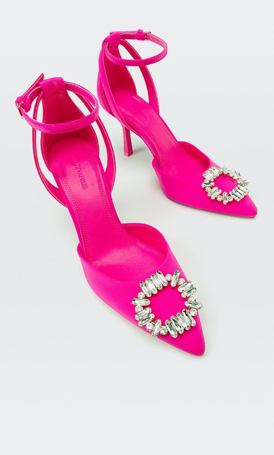 Stradivarius Jewel Slingback Heels in Pink.jpg