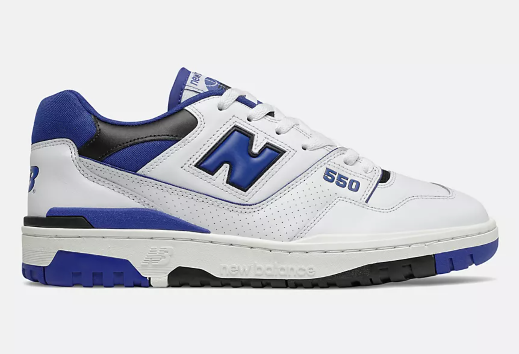 New Balance 550 Sneakers in White/Team Royal