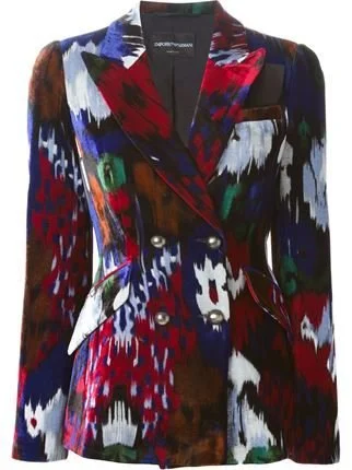 Emporio Armani Printed Velvet Blazer