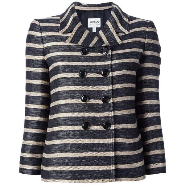 Armani Collezioni Striped Double-Breasted Jacket