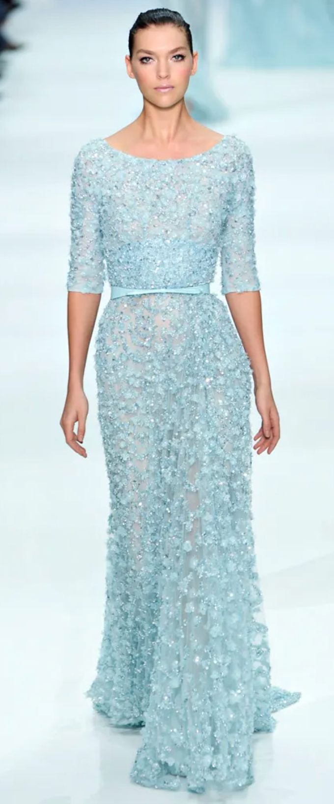 Elie Saab Couture Embellished Floral Appliqué Gown