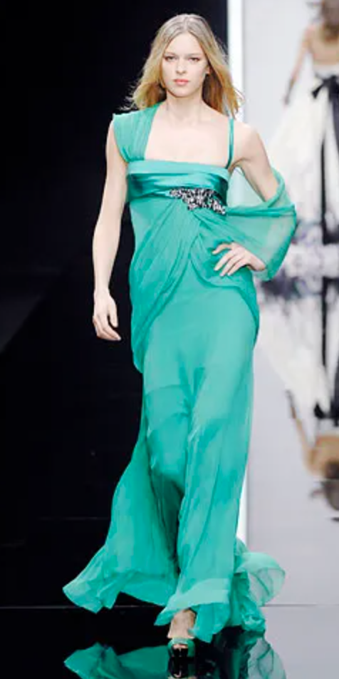 Elie Saab Embellished Draped Gown in Purple