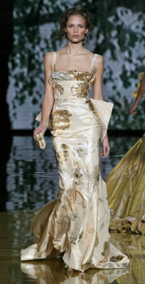 Elie Saab Flower Printed Sleeveless Gown