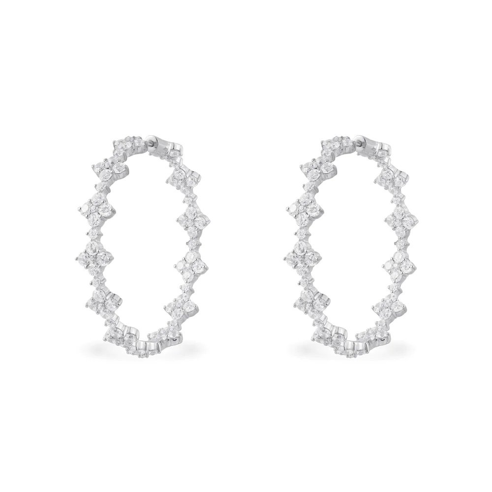 APM Monaco Lumiere Spark Hoop Earrings in Sterling Silver.jpg