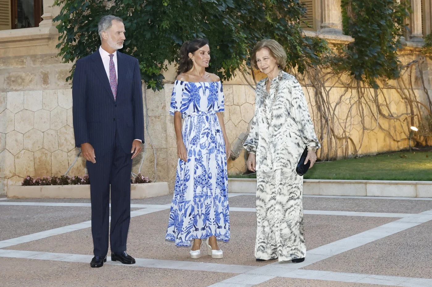 King Felipe and Queen Letizia host reception at Marivent Palace