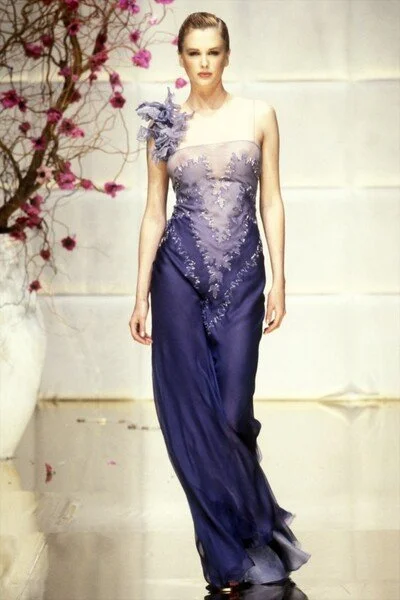 Valentino HC Long Sleeve Degradé Gown