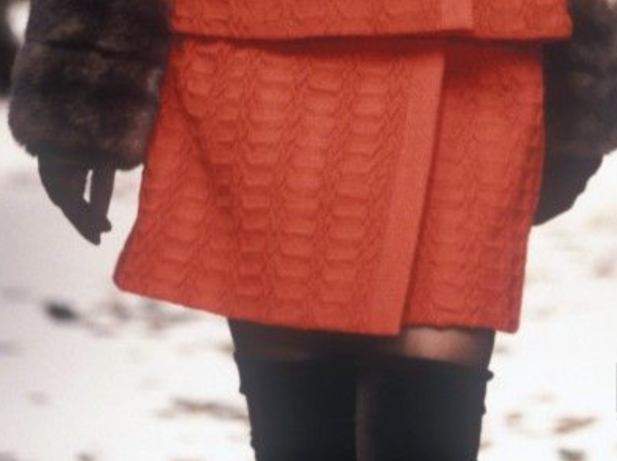 Valentino HC Knit Knee-Length Skirt