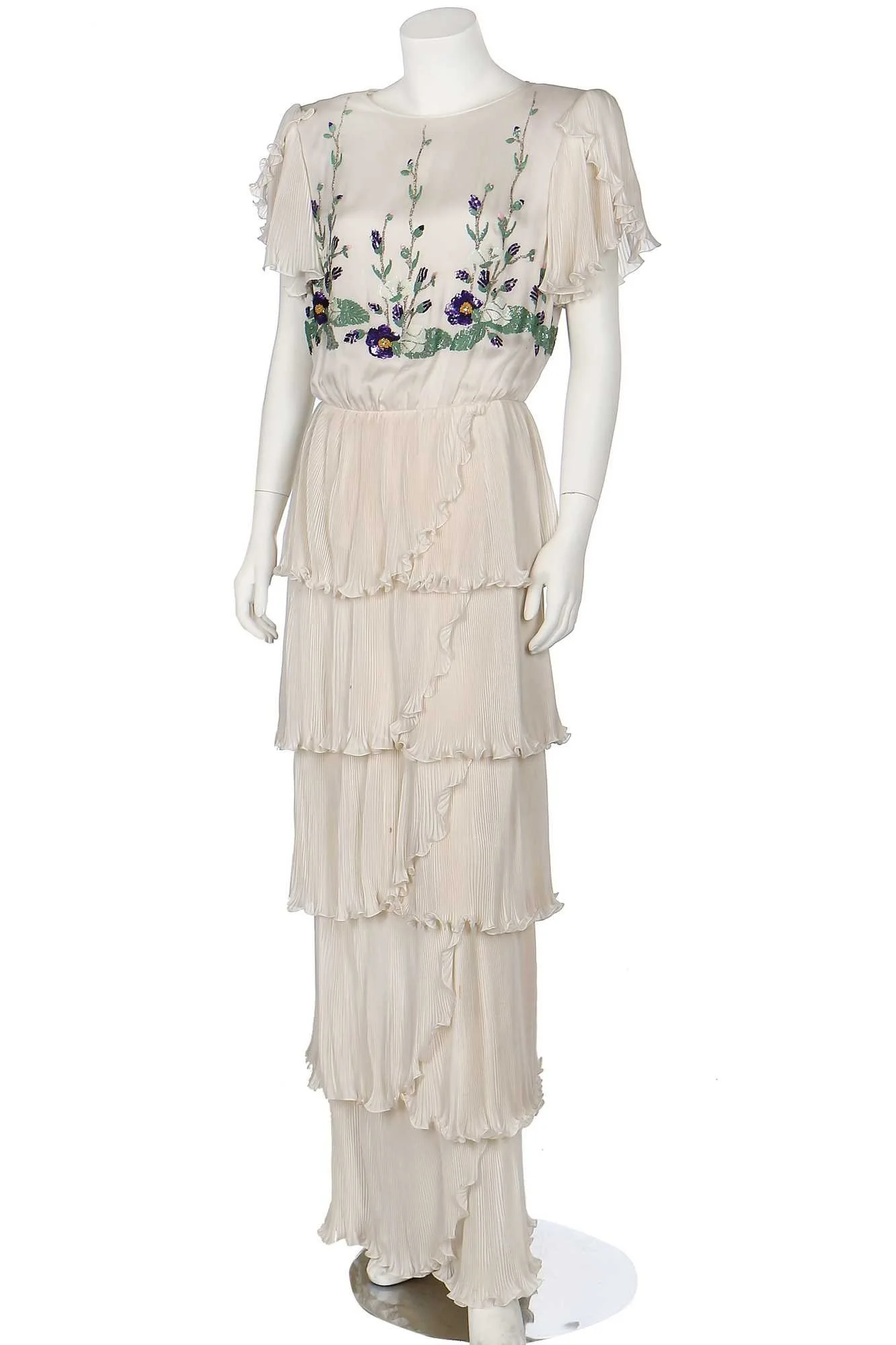 Valentino HC Sequined Silk Evening Gown