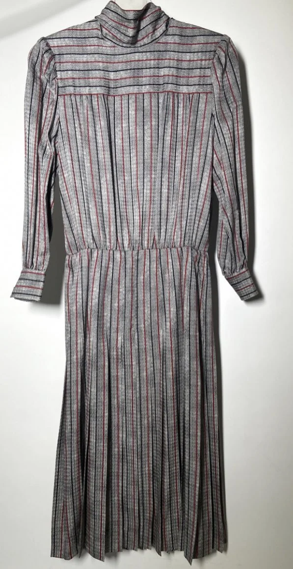 Céline Striped High Neck Dress