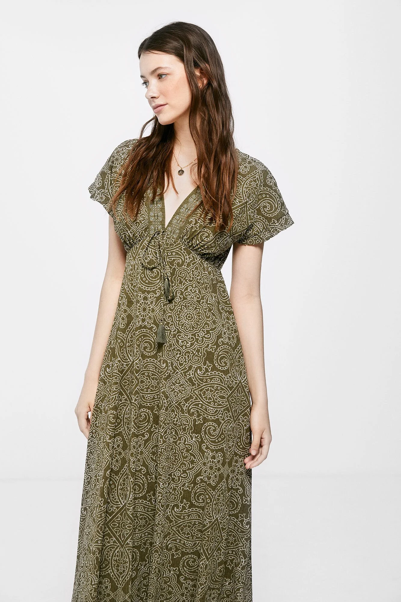 Springfield Printed Midi Dress