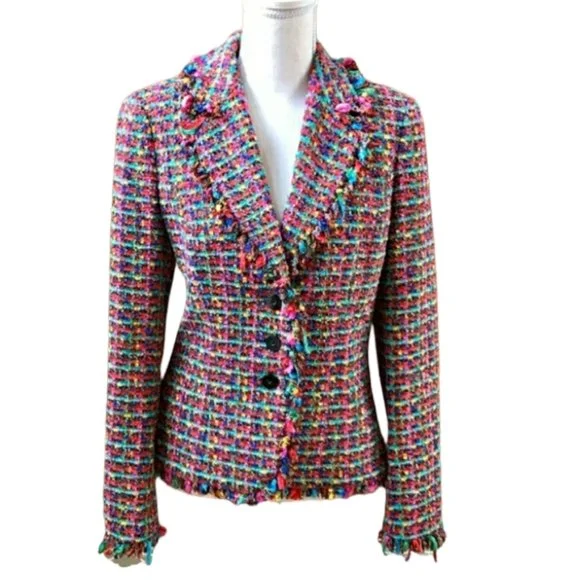 Escada Multicolor Tweed Blazer