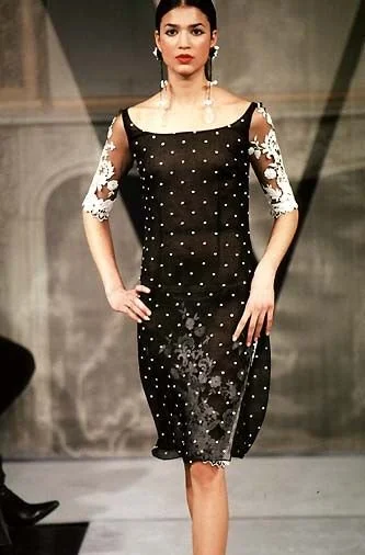 Valentino HC Polka Dot Embroidered Dress