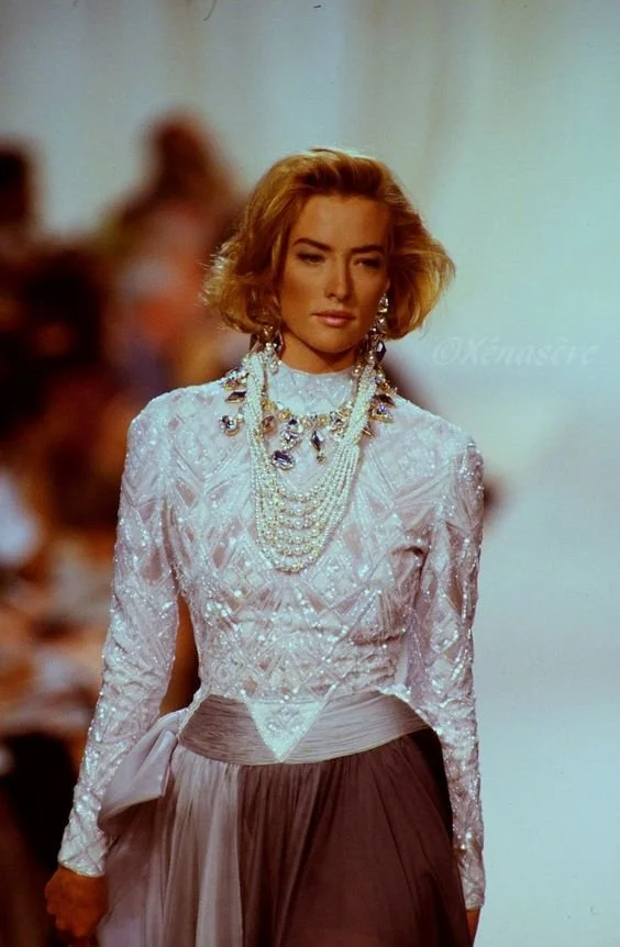 Valentino HC Beaded Chiffon Gown