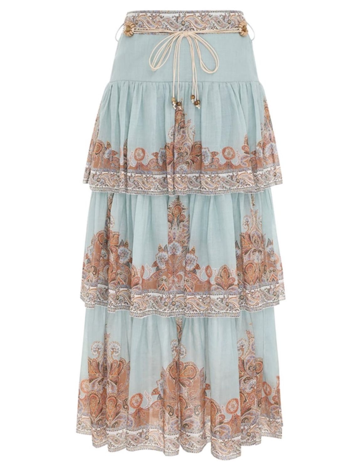 Zimmermann Devi Tiered Maxi Skirt