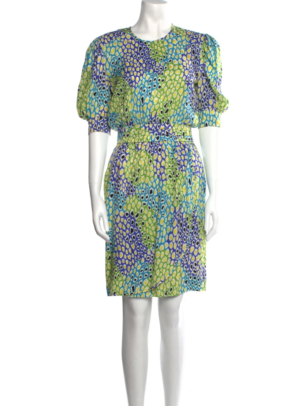 slim fit dress slacks Vintage Escada Abstract Garden Sequined Dress  Recess