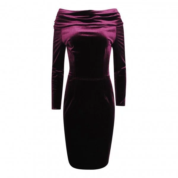 Emilio de la Morena Off-The-Shoulder Velvet Dress