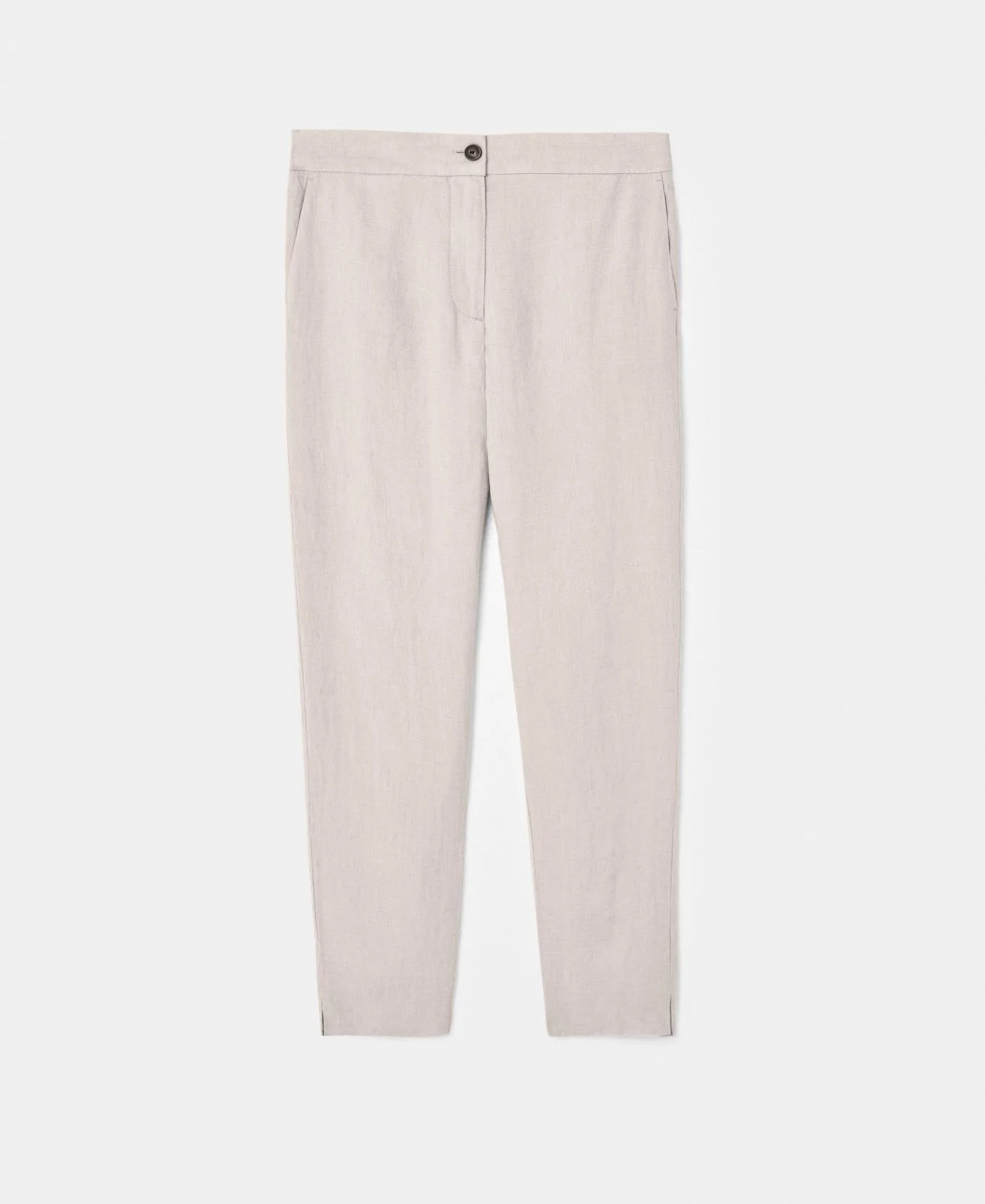 Adolfo Dominguez Linen Ankle Length Trousers in Natural