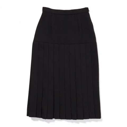 Holland & Holland Wool Tweed Pleat Skirt
